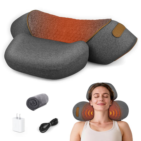 Lifiora 3-in-1 neck massager pillow setup for plug-in comfort and ongoing relaxation.