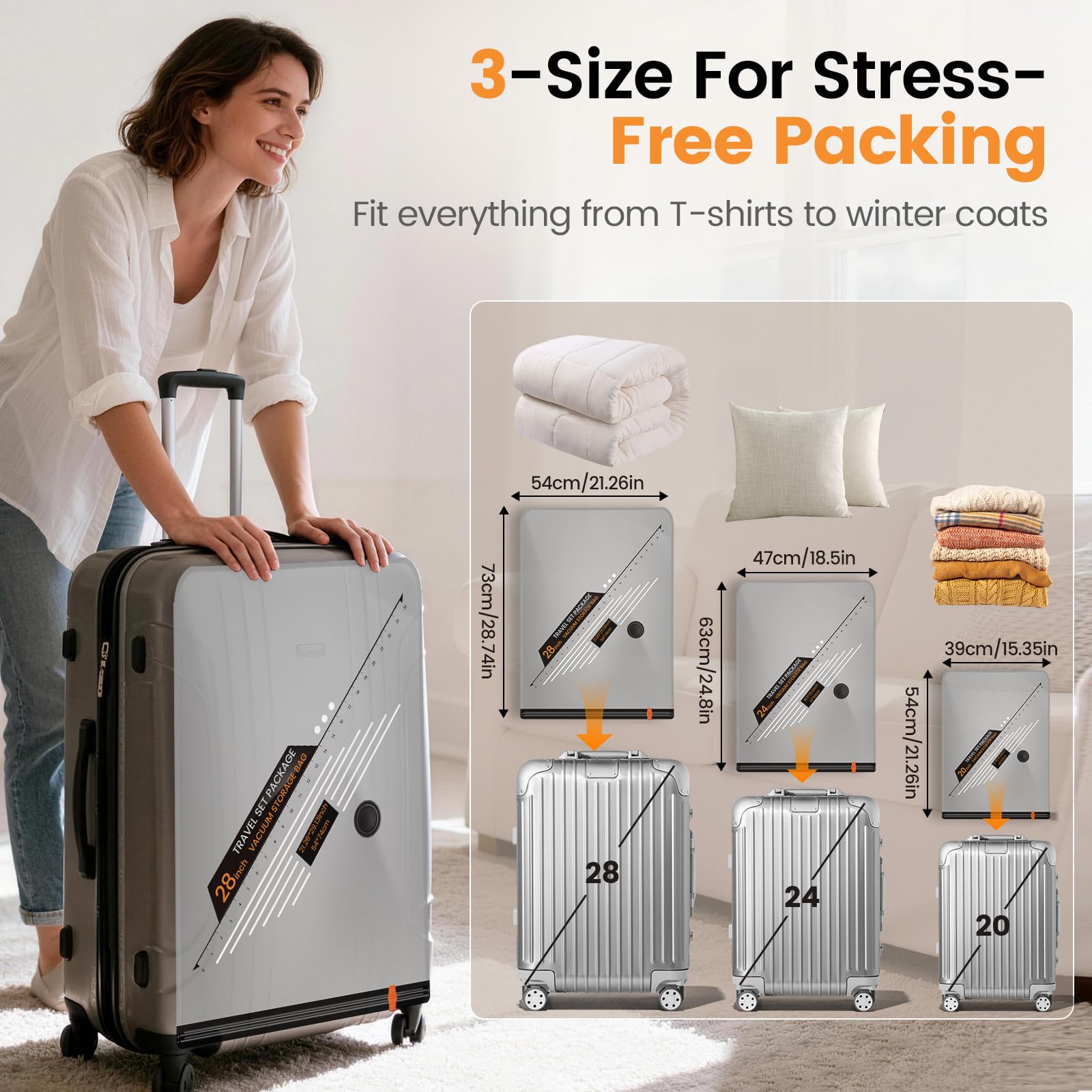 Lifree 28-inch large bags for bulky items