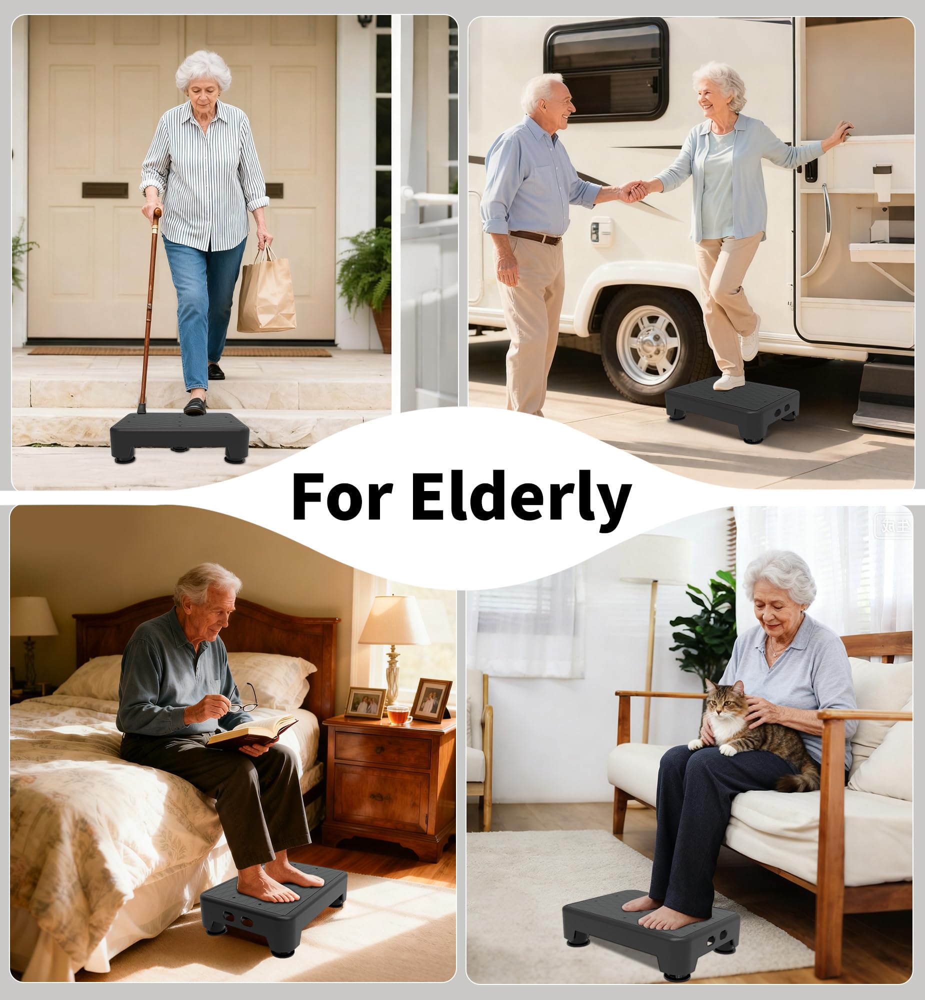 LIFTOZA Multi-scenario stool supports bed, bath, and entry tasks