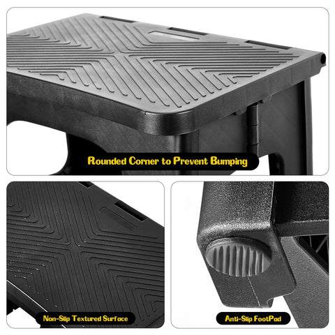 Ligebul 2-Step Stool design emphasizes stability with double locking for confidence.