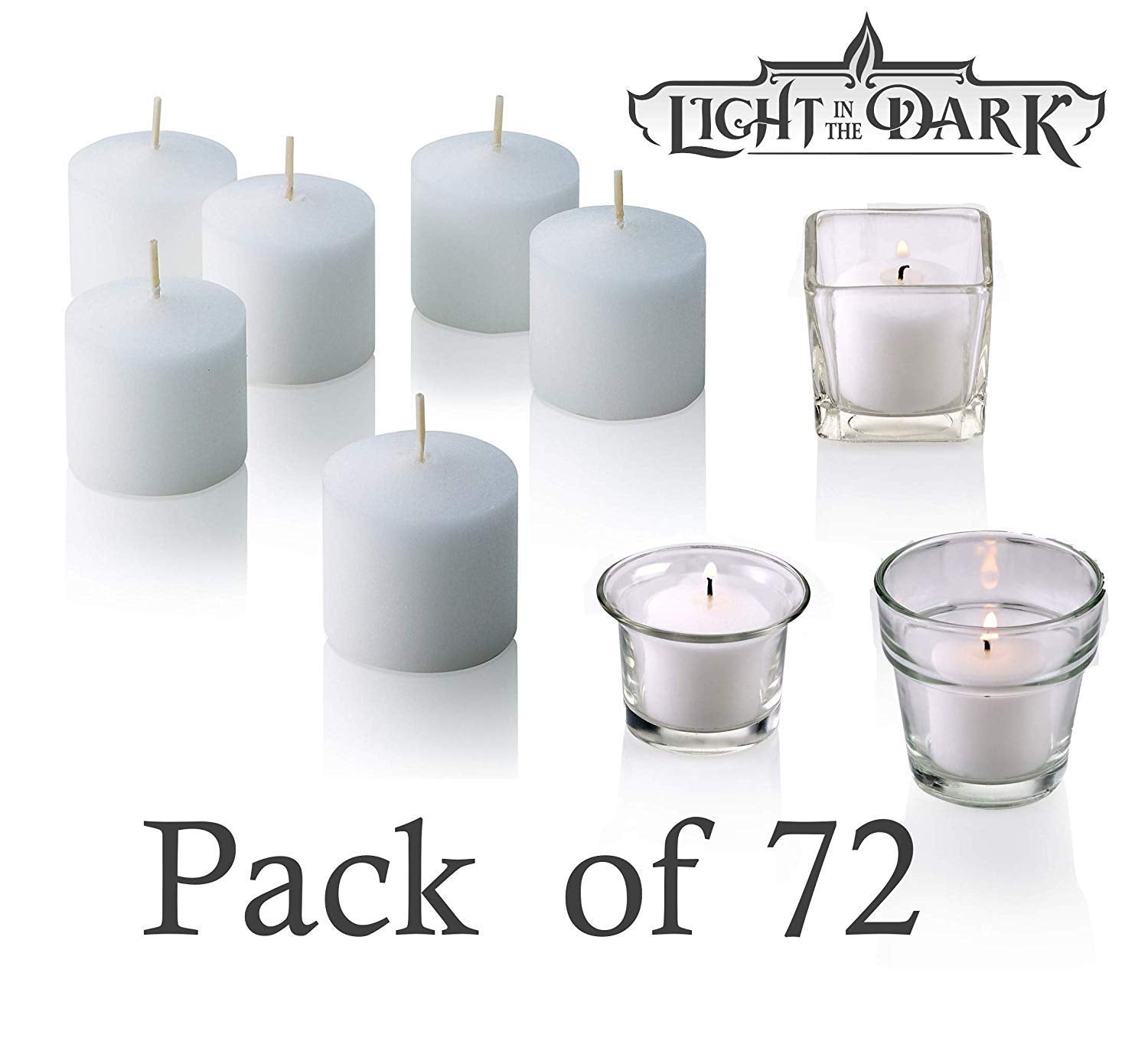 Light In The Dark hotel and restaurant votives enhance elegant lighting.
