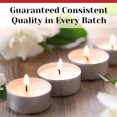 Light In The Dark PARNOO lead-free wick tea light for clean flame.
