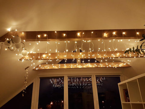 Lighting EVER 306 LED curtain lights low-voltage safe transformer for easy setup