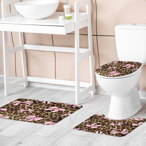 LIGHTINHOME toilet lid cover in leopard print for cohesive bathroom decor