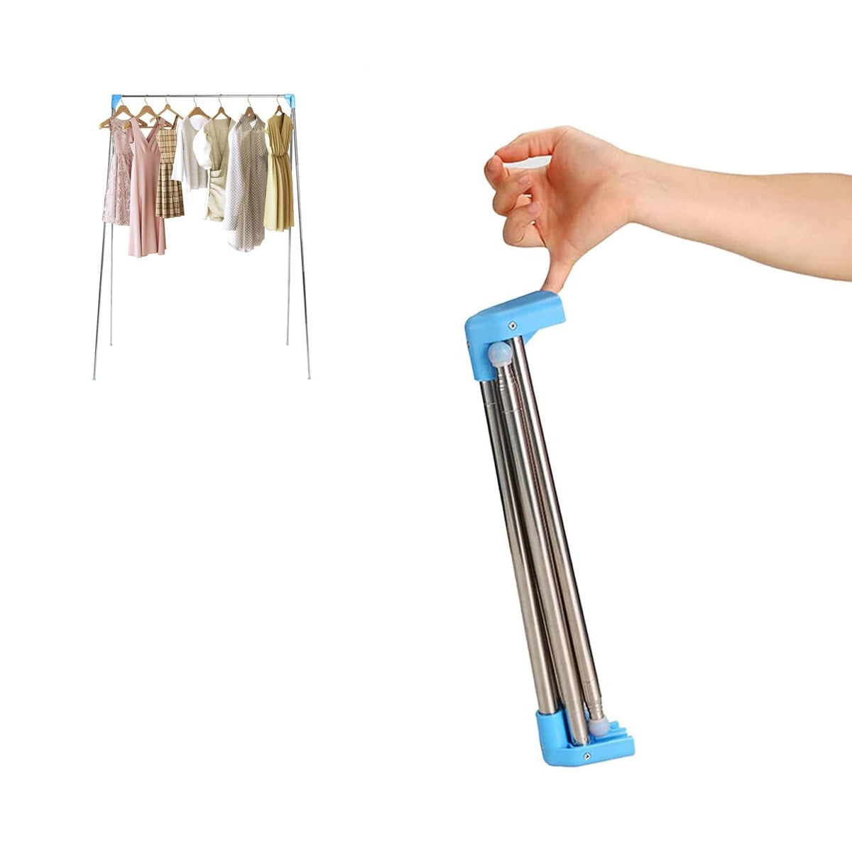 Ligtchser portable travel garment rack folds compactly for easy packing
