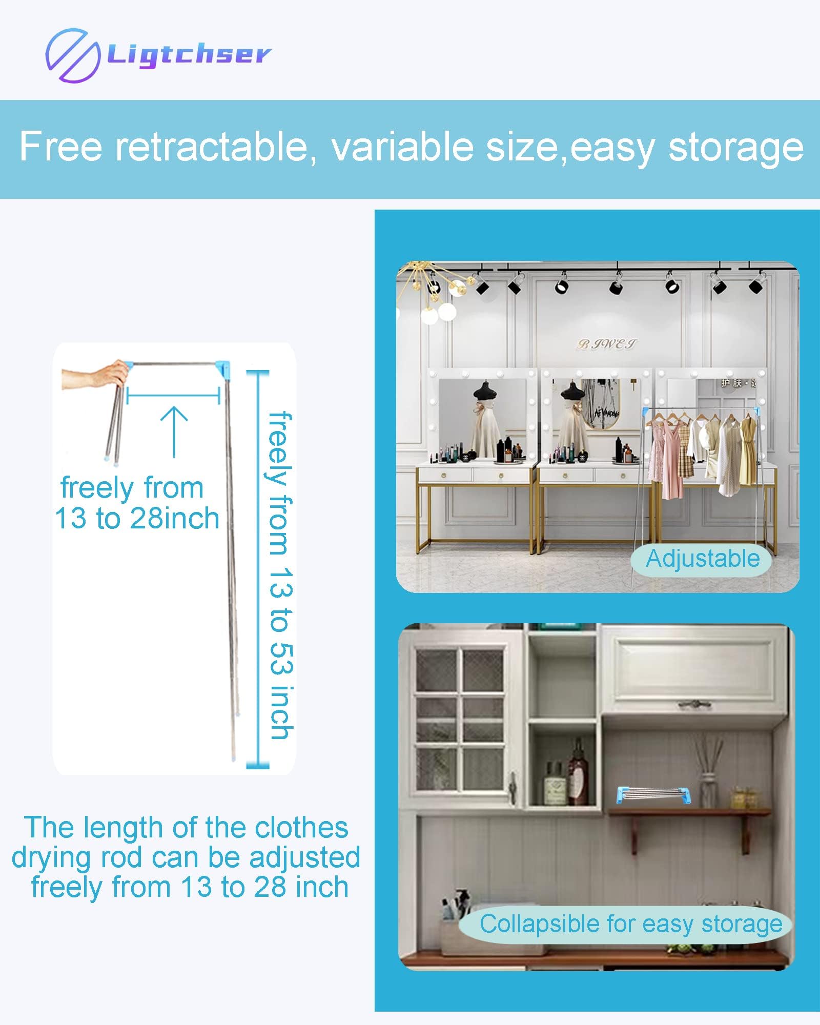 Ligtchser telescopic no-installation design ready to use