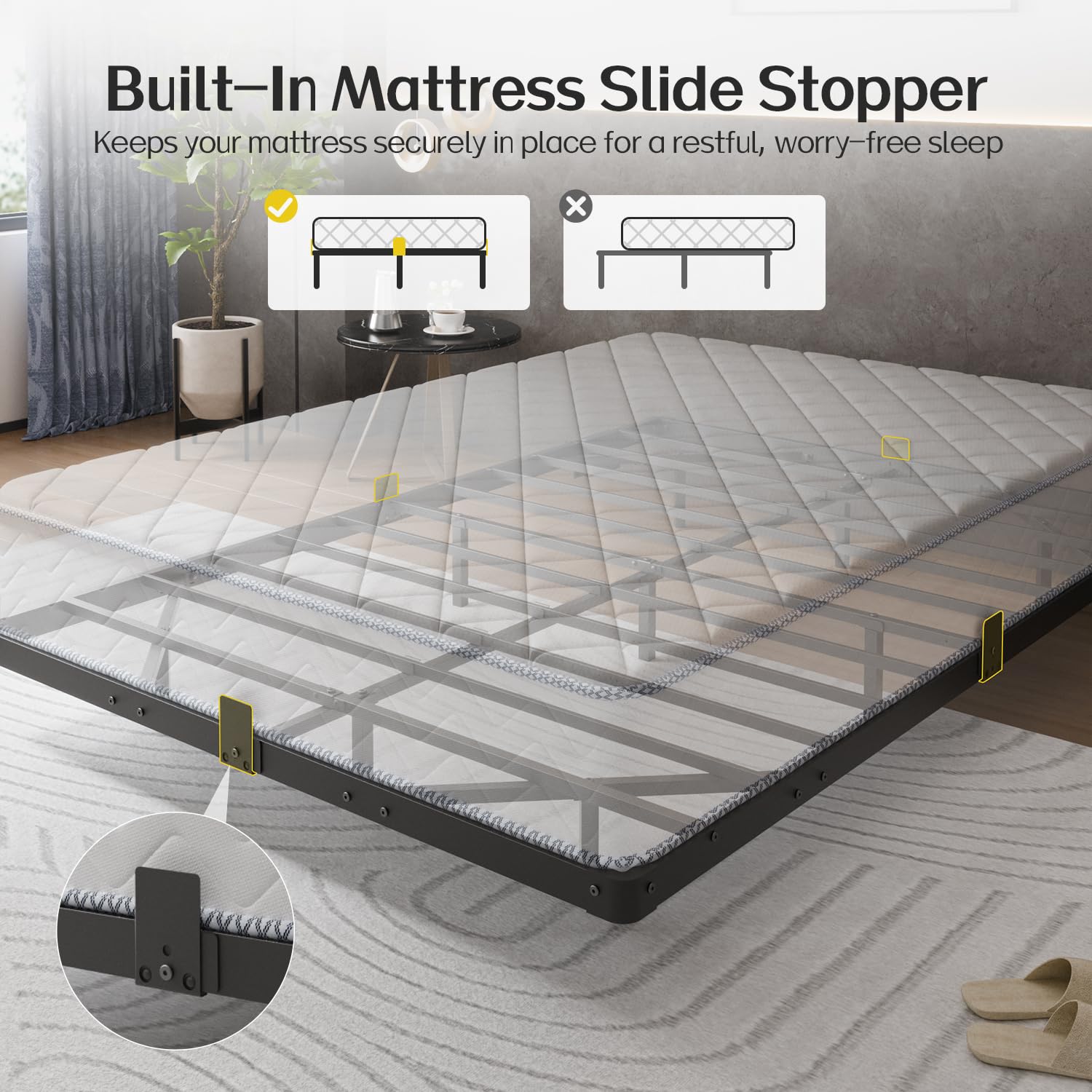 Liians mattress slide stoppers prevent mattress movement