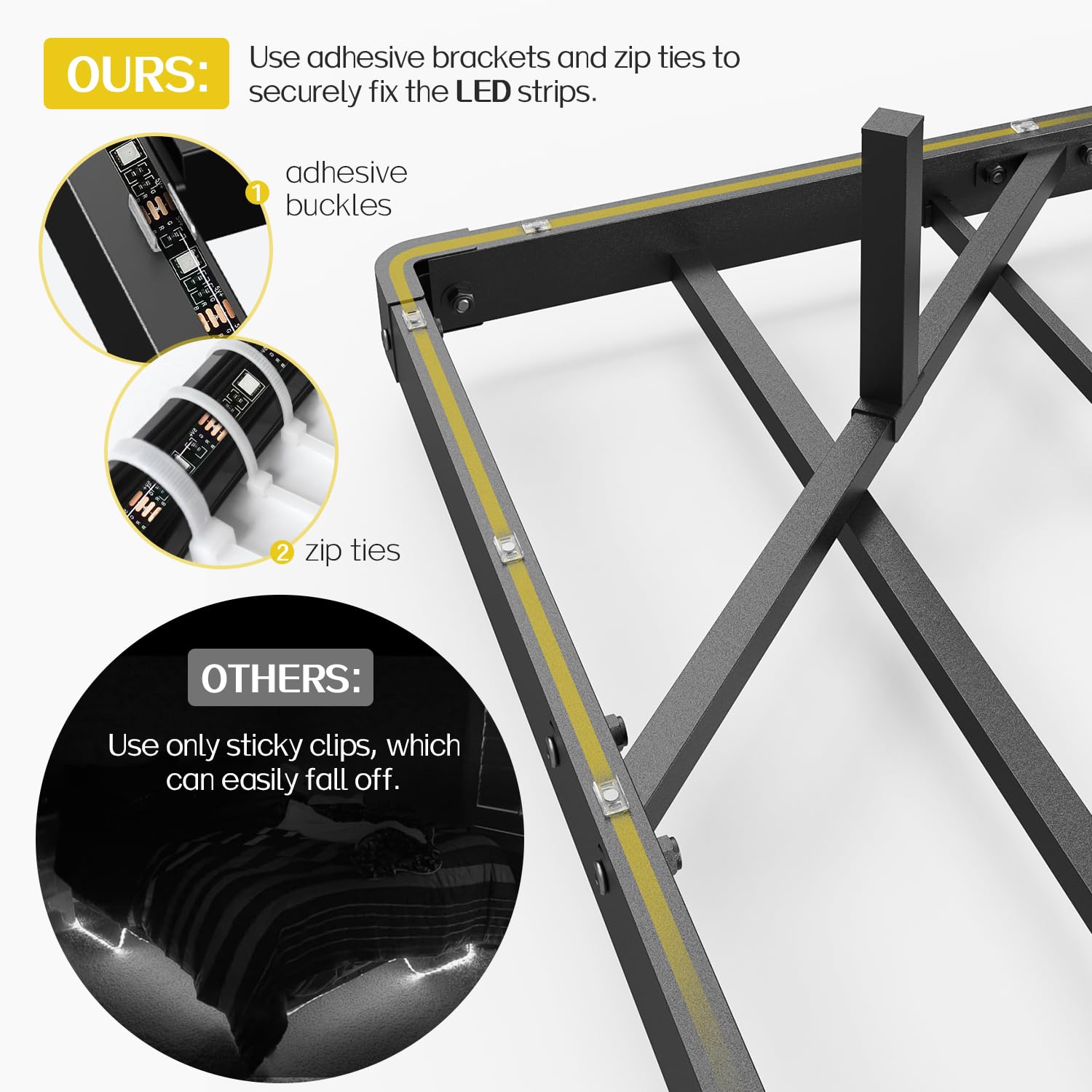 Liians no box spring needed with standard mattress compatibility