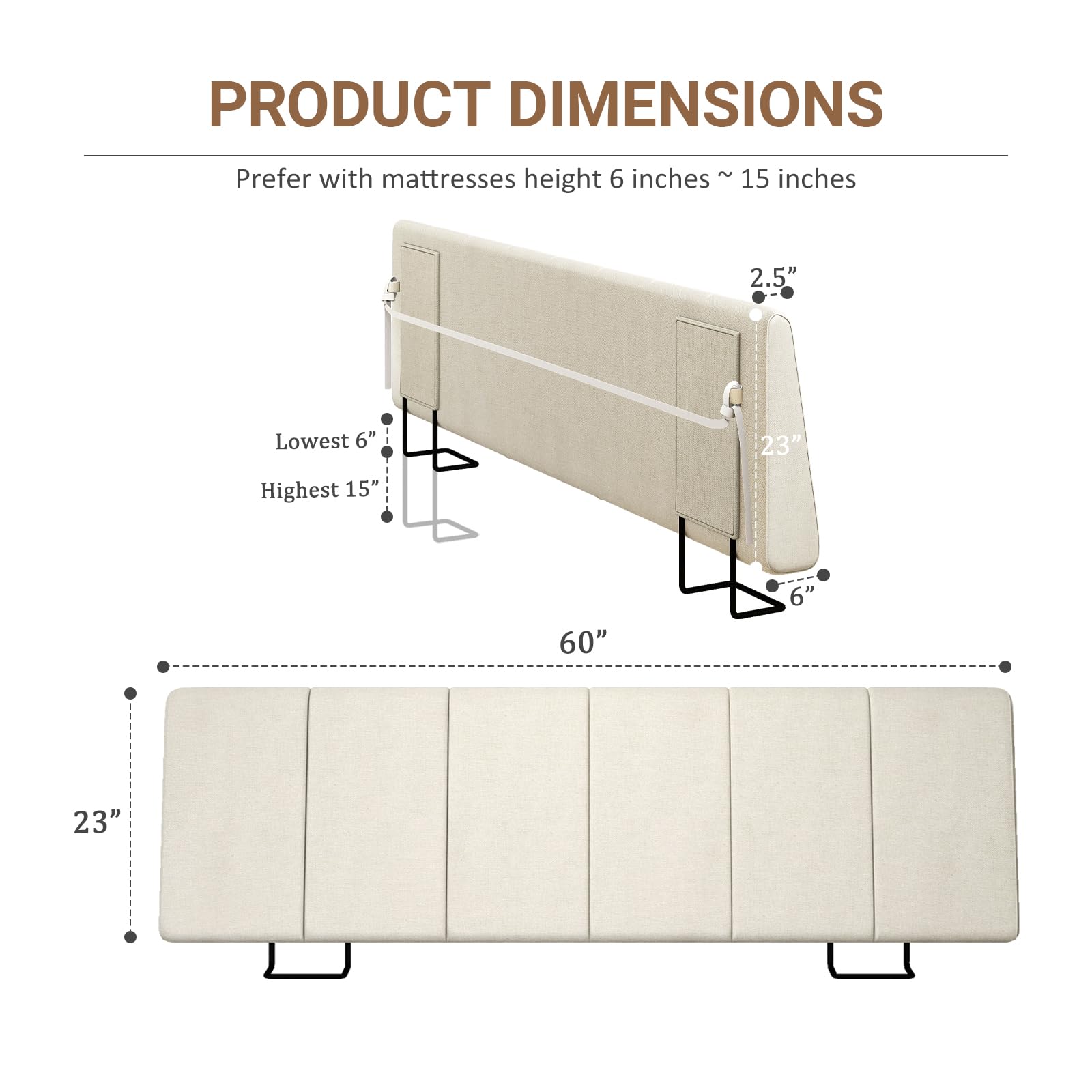 Liiwepo ergonomic headboard design showing curved support