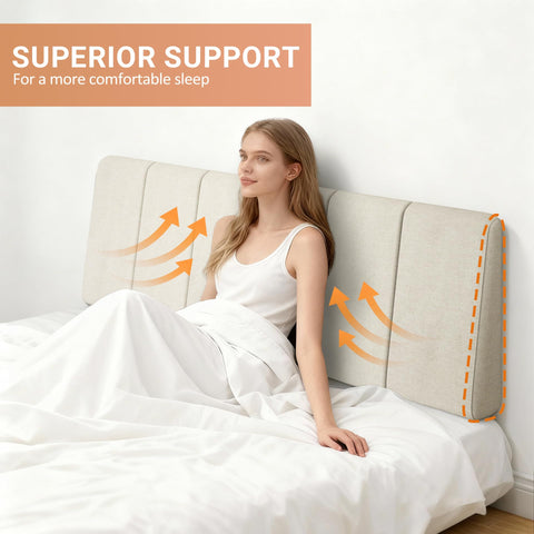 Liiwepo linen fabric headboard texture adds warmth and style