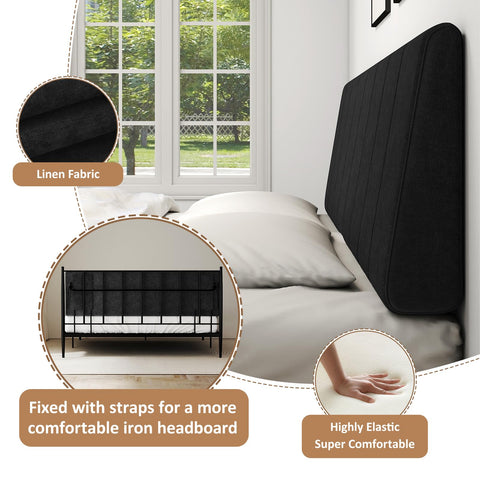 Liiwepo King Size Headboard in a bedroom setting enhances warmth and texture.