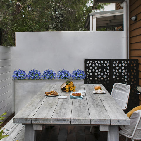 LikSoor blue faux greenery suitable for garden edges and decor