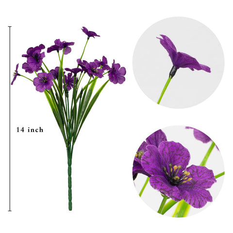 LikSoor indoor decor violet artificial flowers for living spaces