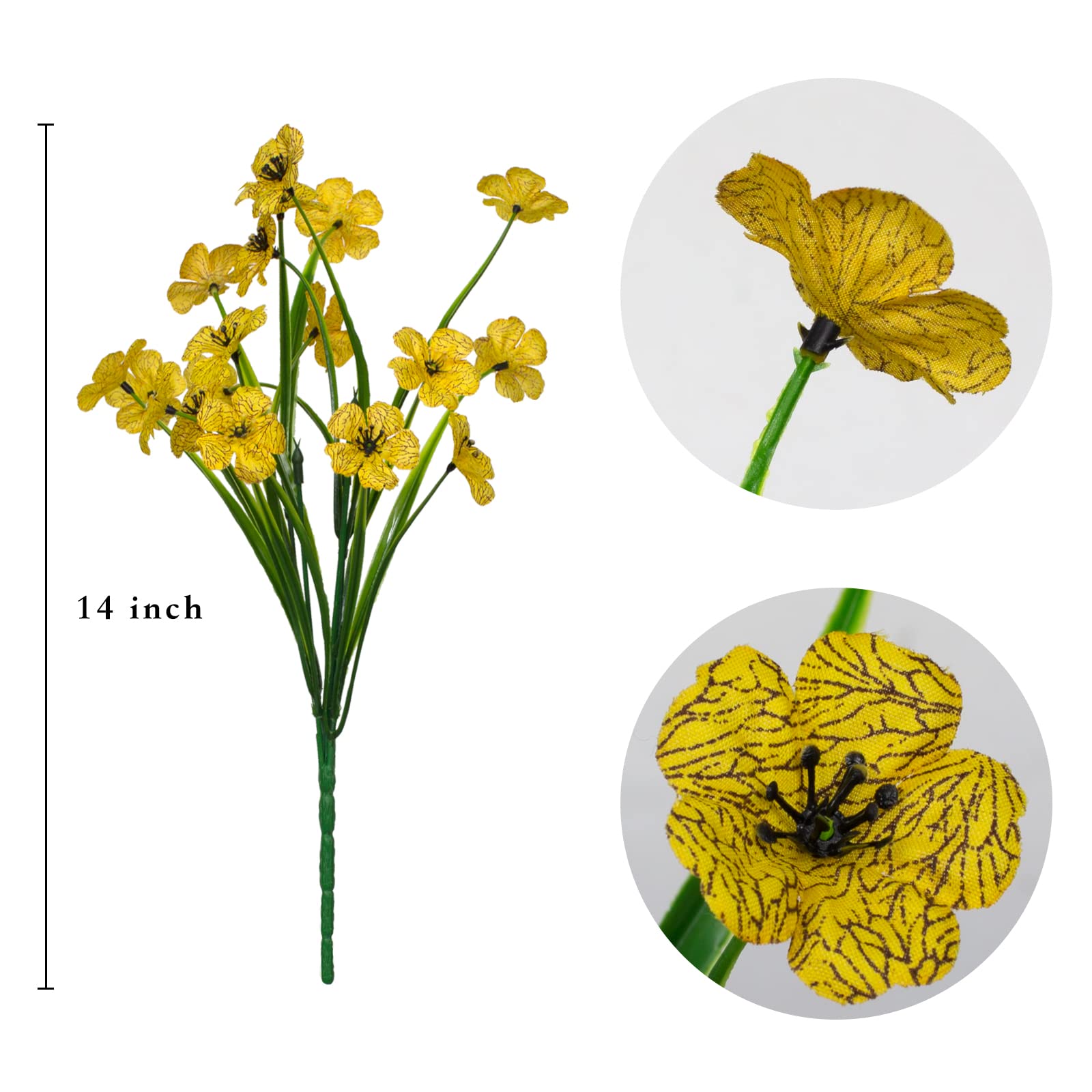 LikSoor yellow flowers cluster for quick, cost-effective home decoration