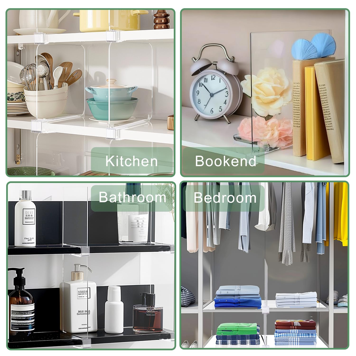 Liliyab clear view divider keeping items visible for faster access.