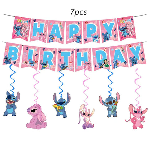 Lilo and Stitch napkins with pink stitch print for photo moments
