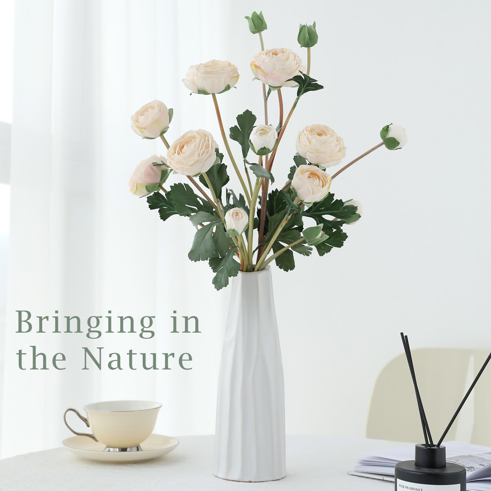 LILUYTO fade-resistant silk blooms stay vibrant year-round.