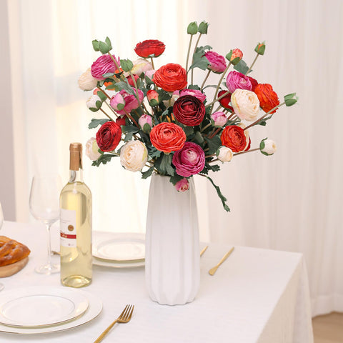 LILUYTO UV-resistant ranunculus for indoor and outdoor displays.