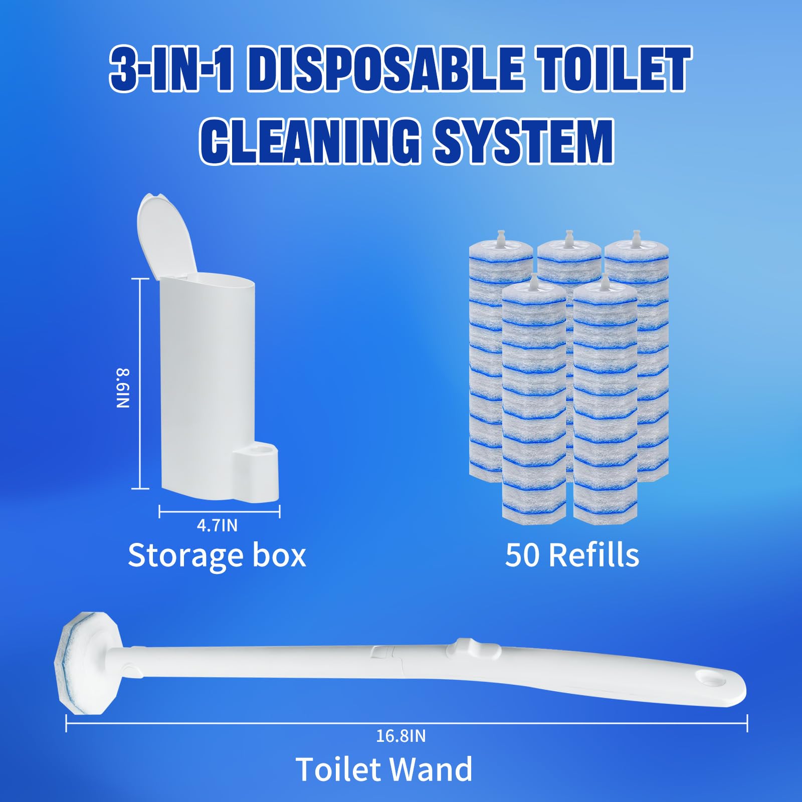 Liminfeit 50 refills package for long-lasting bathroom hygiene.
