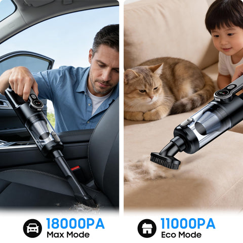 LIMIOCASA LED light for car cleaning reveals dust under seats