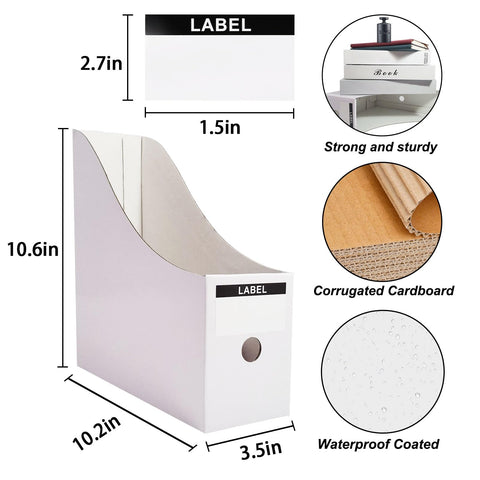 Limitliho white file holder on a desk setup for organized papers.