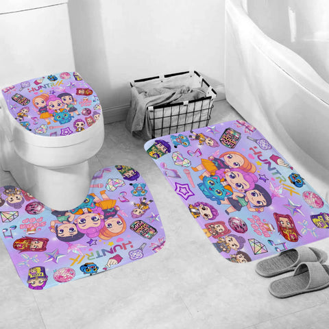 LIN&BABAY U-shaped rug stays flat for comfortable use.