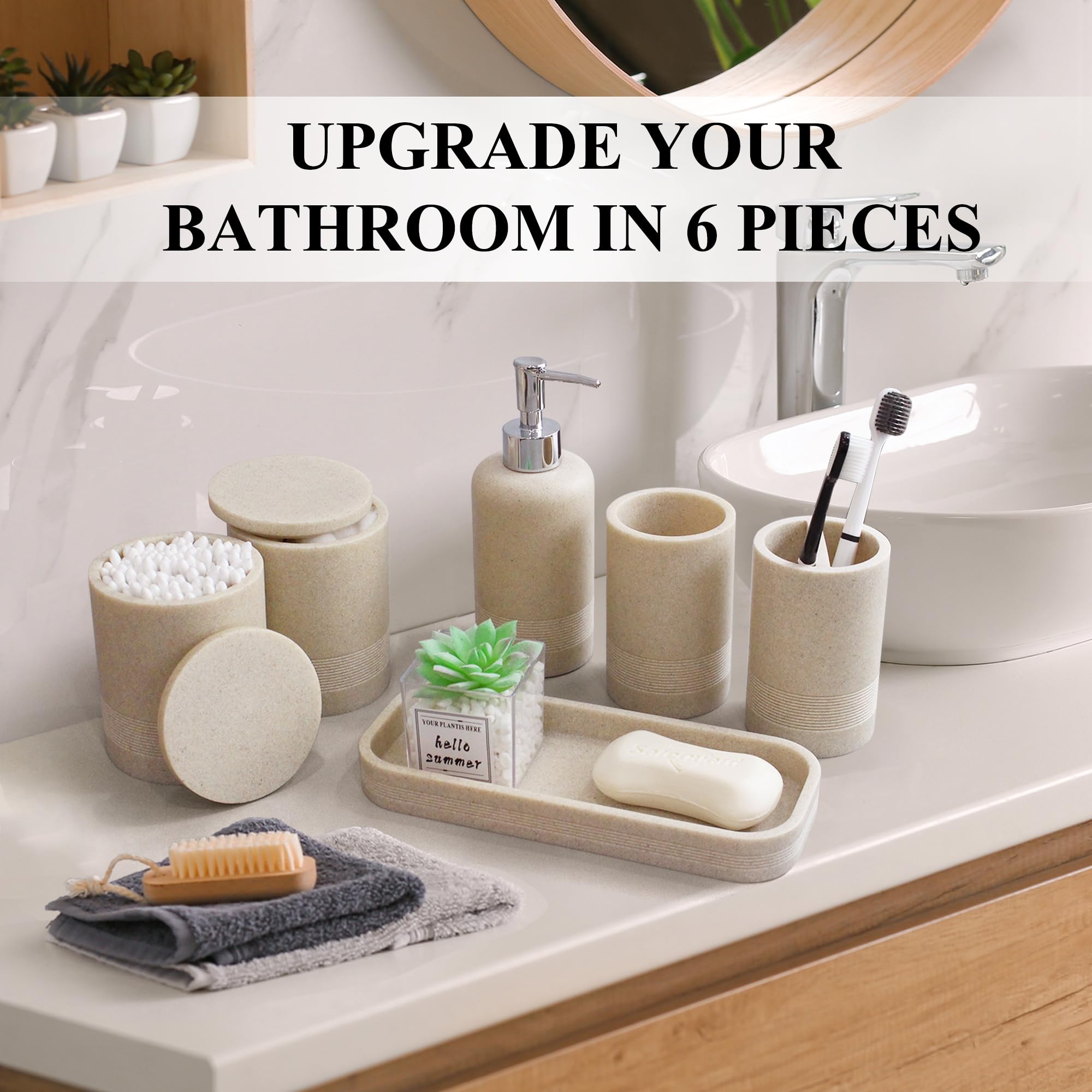 LIN CHUAN bathroom tumbler keeps toothpaste and brushes tidy on the counter