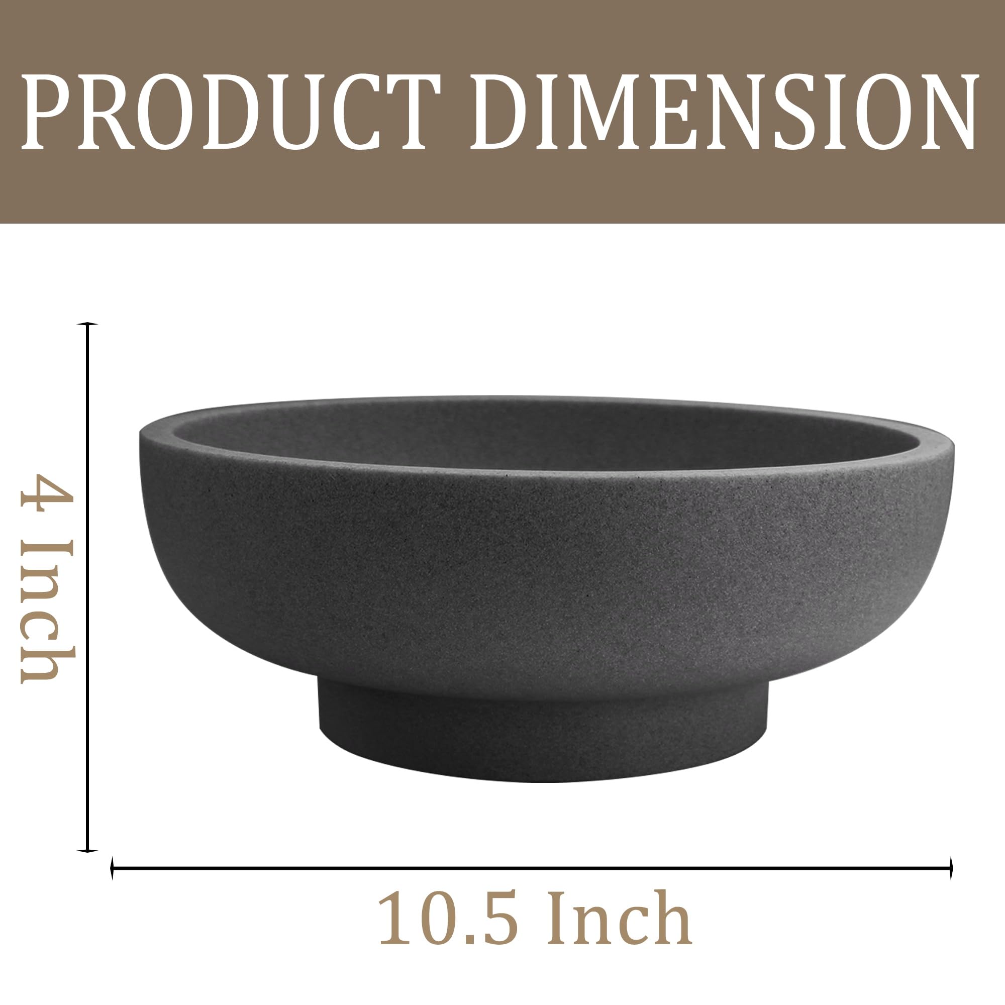 LIN CHUAN black resin bowl adds contrast in kitchens