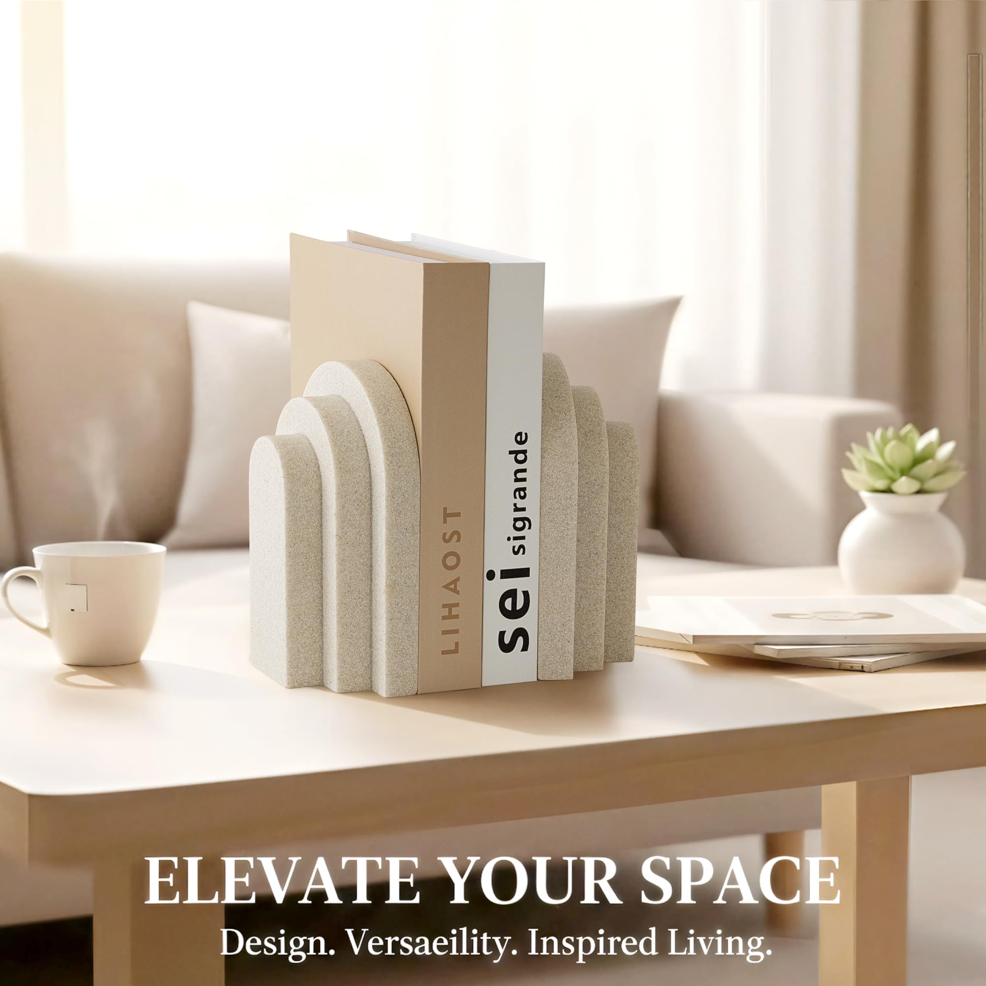 LIN CHUAN eco-friendly resin bookends blend durability with mindful design