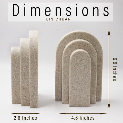 LIN CHUAN faux sandstone finish bookends pair enhances shelving style