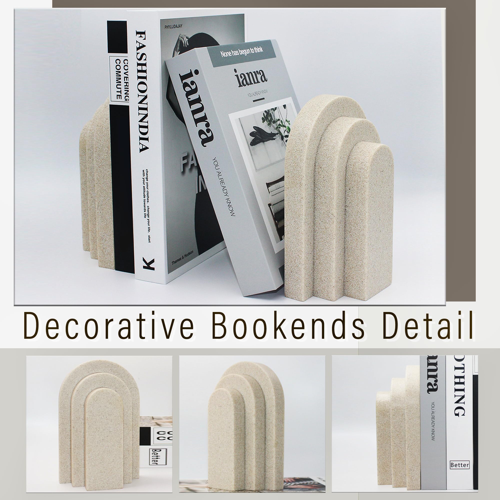 LIN CHUAN home office library bookends keep spines visible and organized