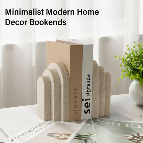 LIN CHUAN layered arch book stopper pair adds elegant organization