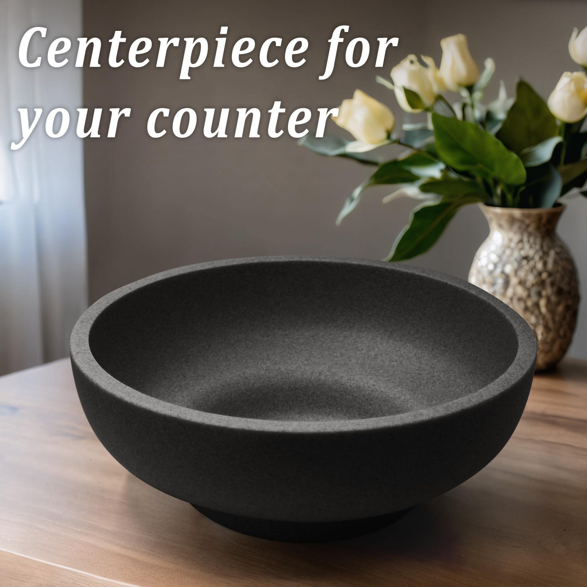 LIN CHUAN resin bowl closeup shows smooth, durable finish