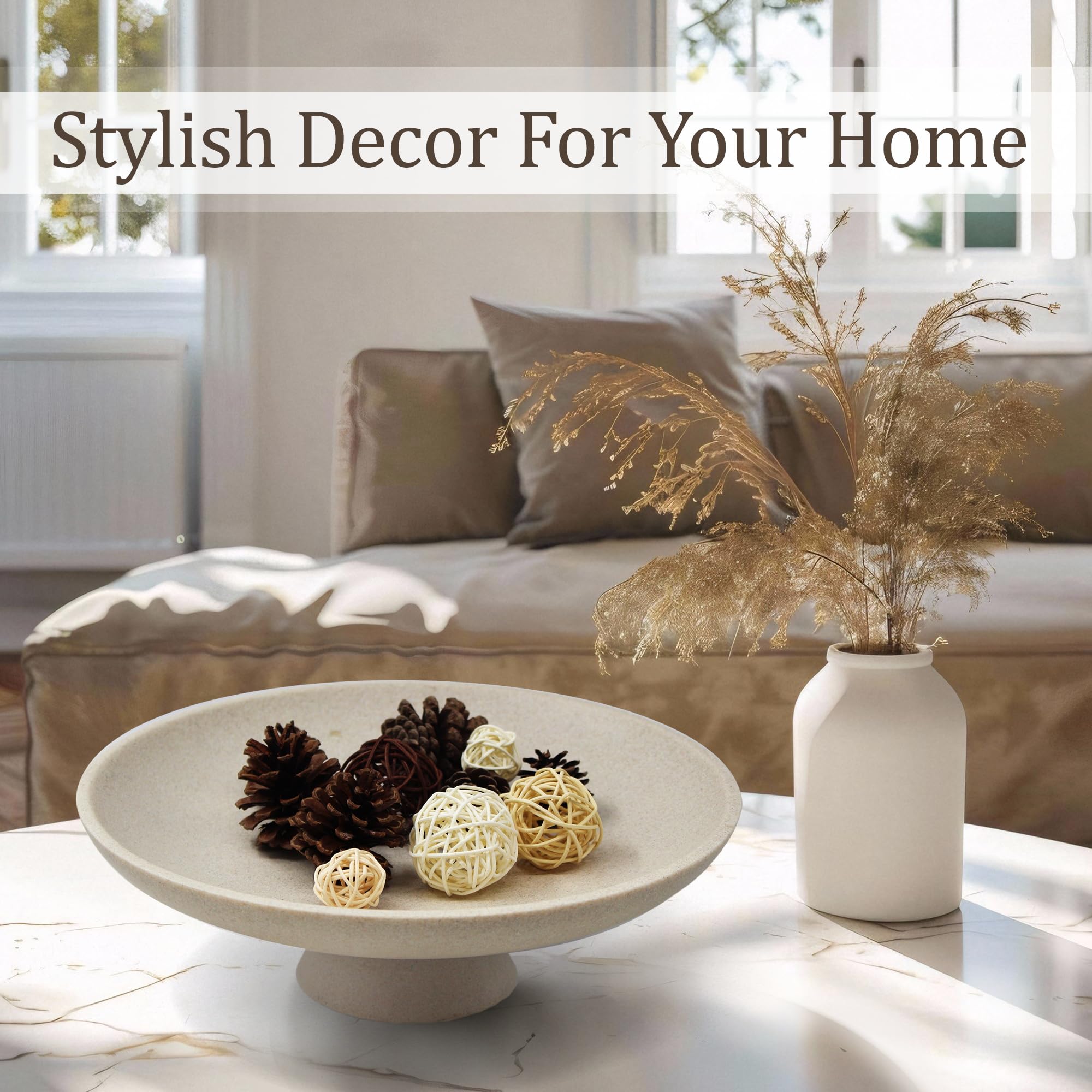 LIN CHUAN resin bowl on counter offers lightweight, durable storage.