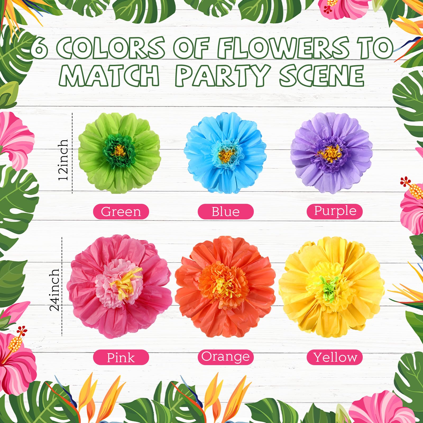 Lincia 24in yellow hibiscus flower for vibrant pool party decor