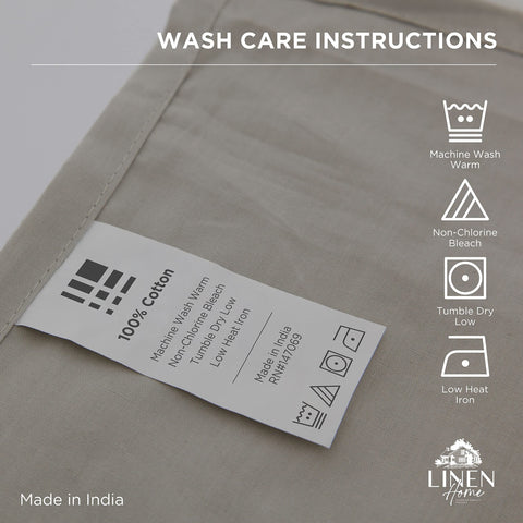 Linen Home 100% cotton long-staple percale for strong, lasting sheets