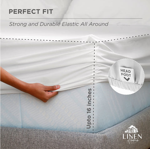 Linen Home 200tc percale king sheet offers durability and breathability