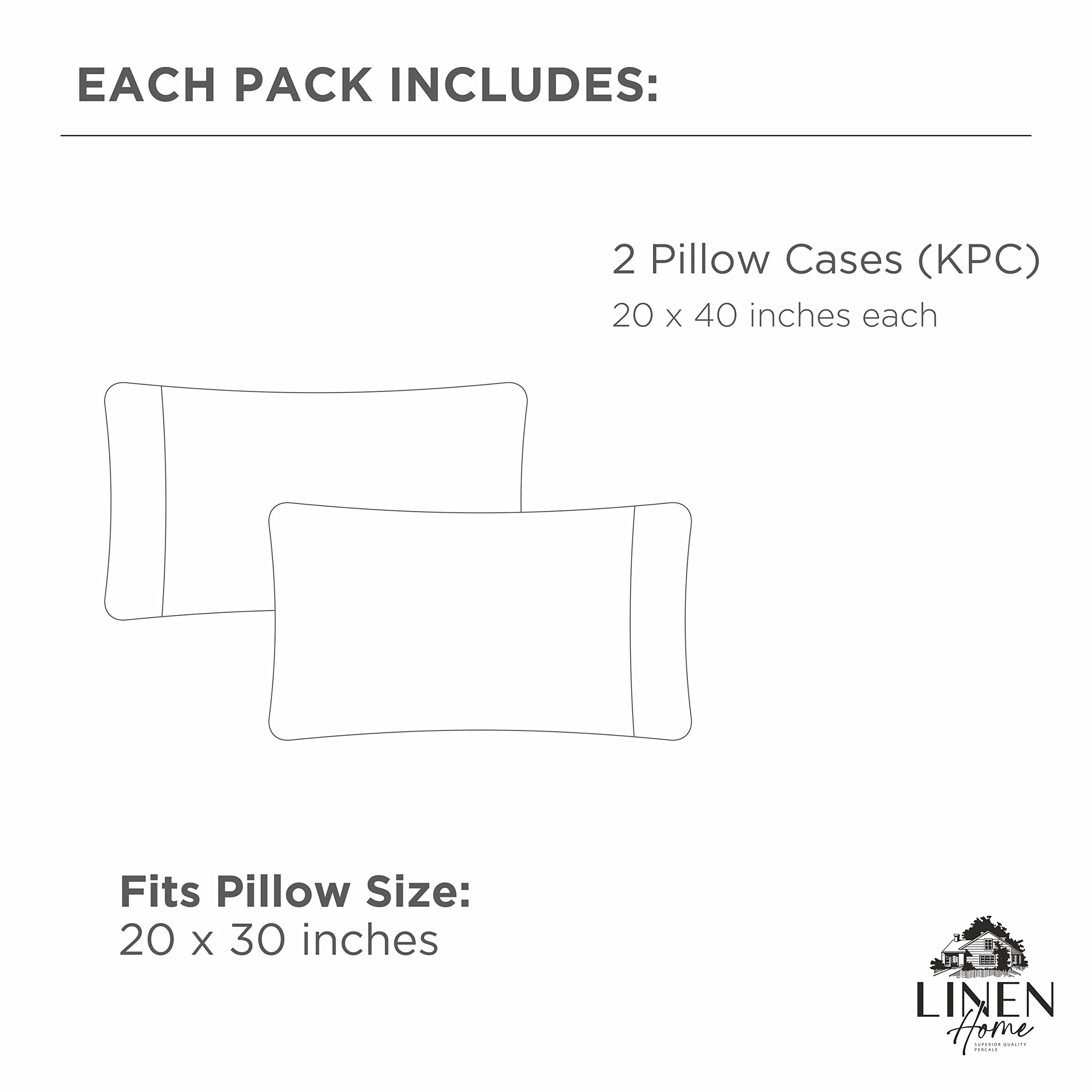 Linen Home pillowcases available in white, ivory, sage, taupe