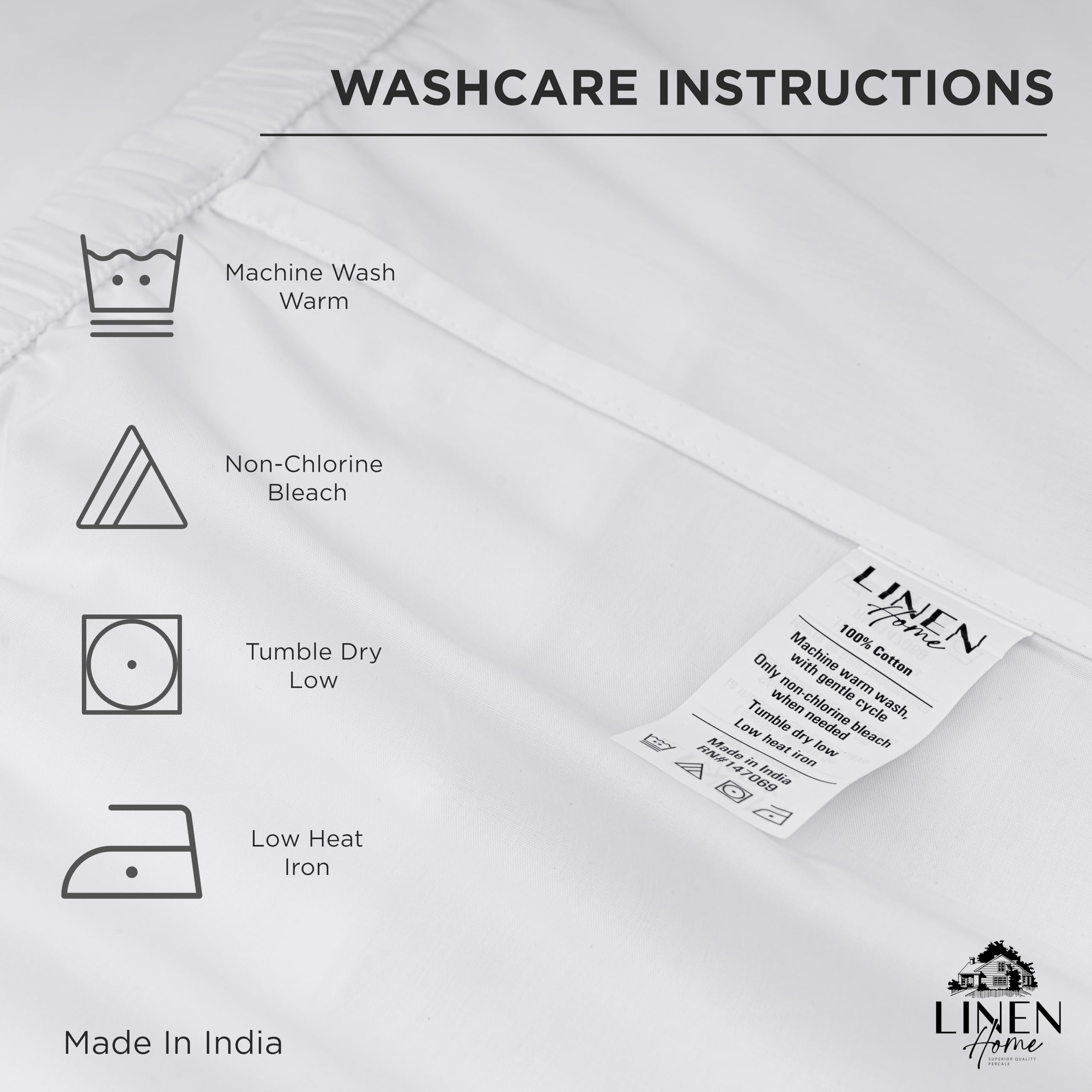 Linen Home no-pilling test highlights long-lasting smoothness.