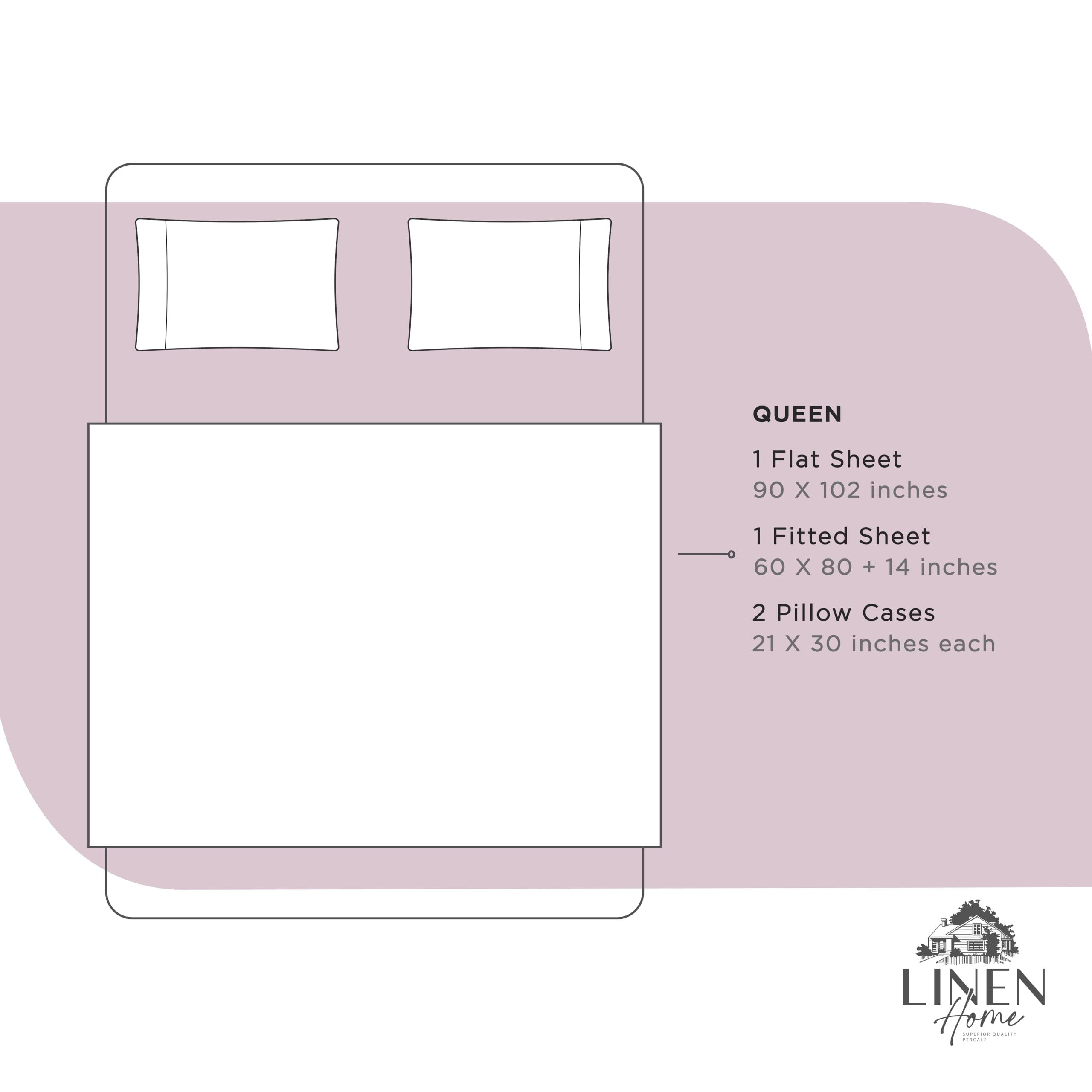 Linen Home lavender bedroom setup image showcasing soothing ambiance