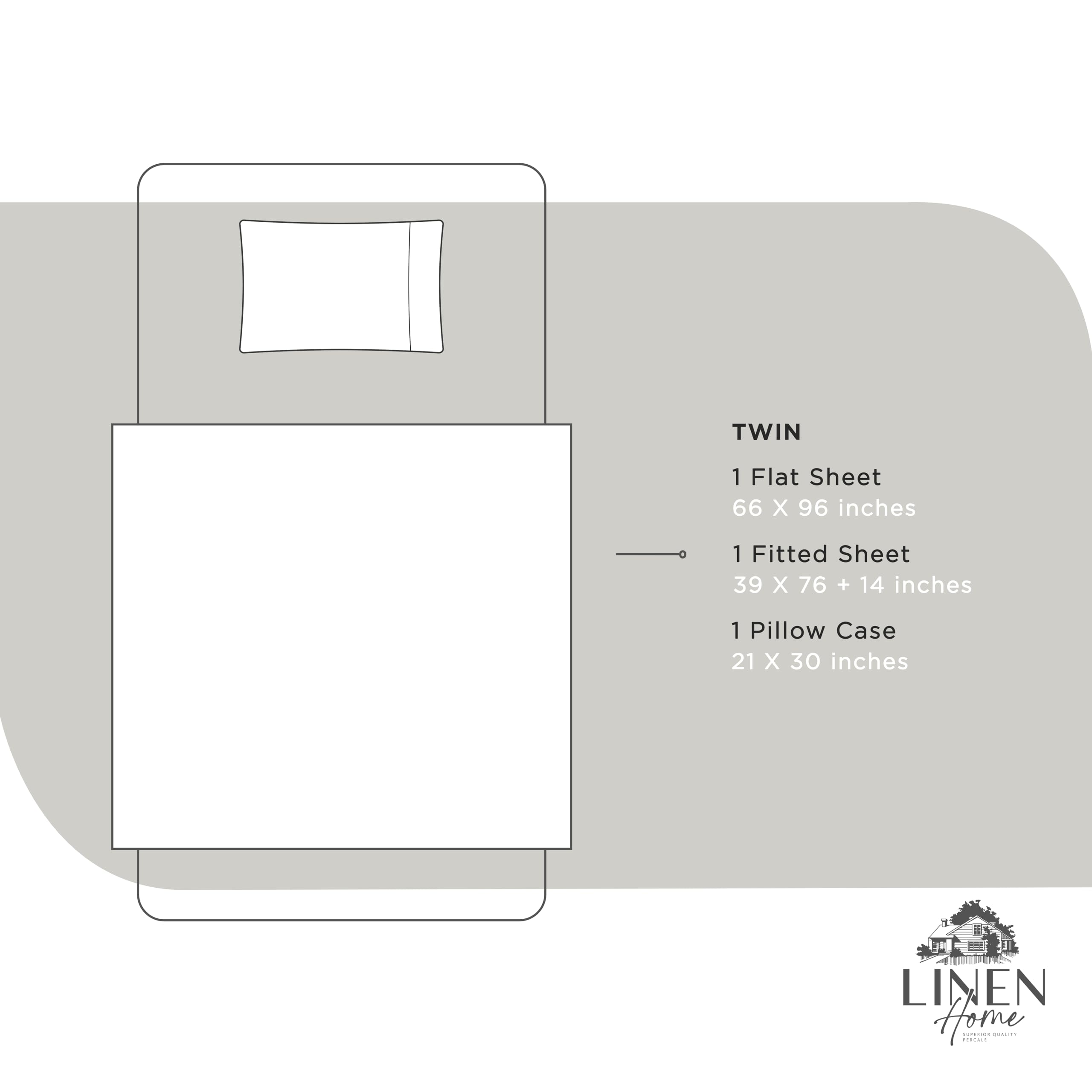 Linen Home machine-washable sheets for easy laundry care.