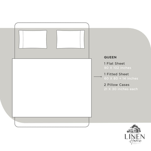 Linen Home Made in Green factory label confirms quality standards.