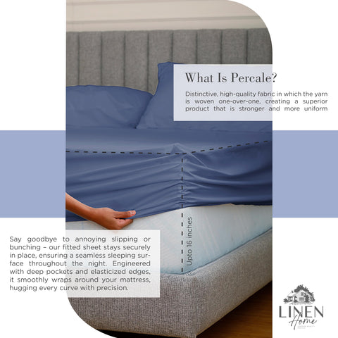Linen Home percale close-up highlighting long-staple cotton durability