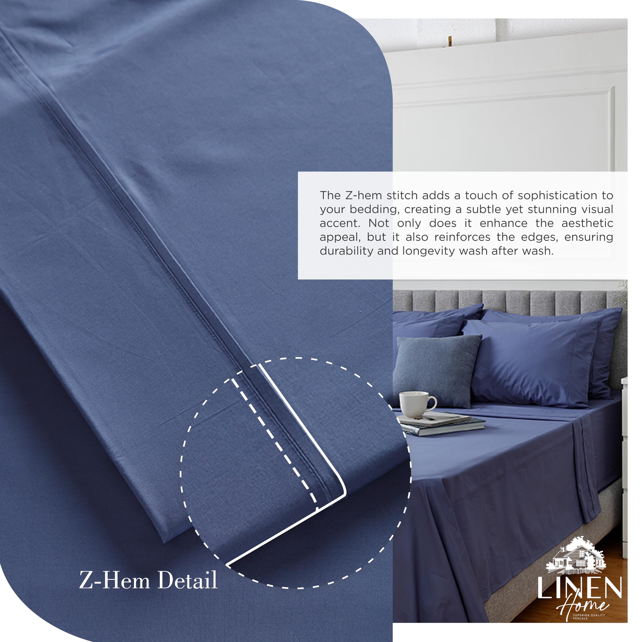 Linen Home two pillowcases packaged for easy bed styling and comfort