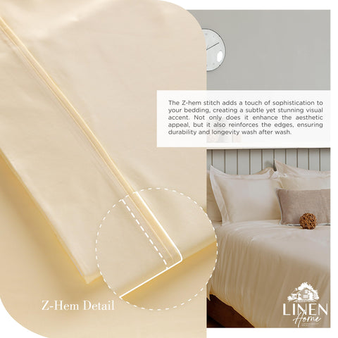 Linen Home ivory deep-pocket sheet fits up to 16 inches.