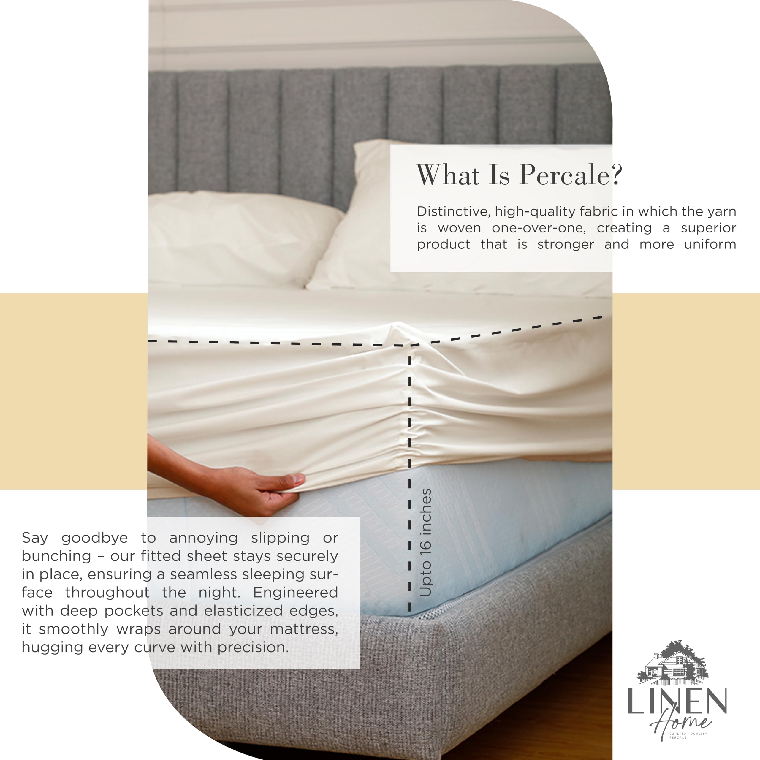 Linen Home ivory pillowcases with soft-touch finish.