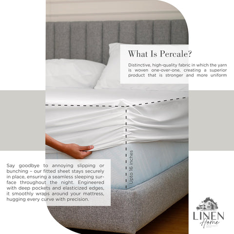 Linen Home percale weave closeup showing crisp texture and durability