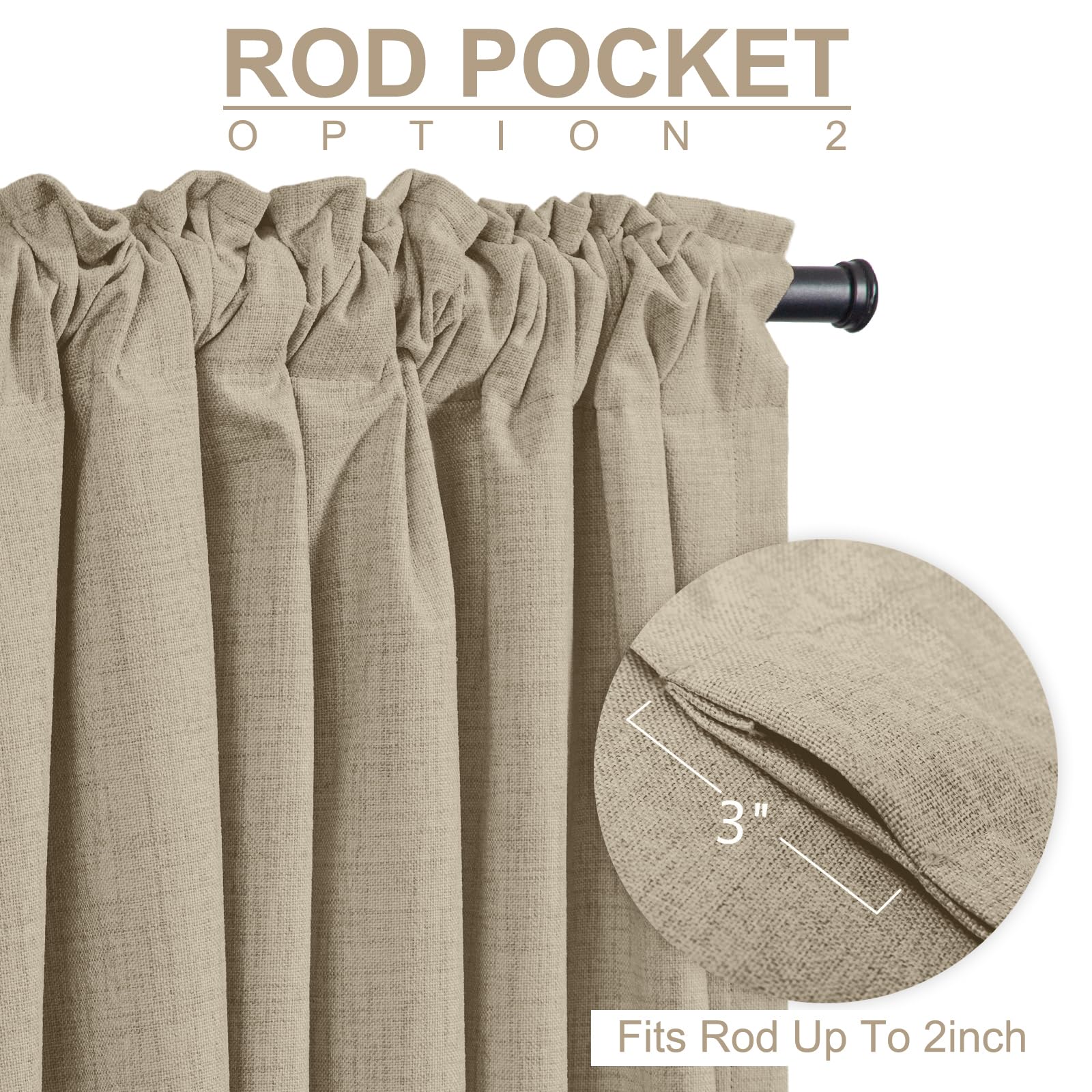 Close-up of linen-look fabric texture with soft drape and vintage feel.