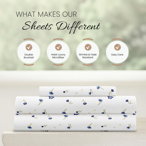 Linen Market deep-pocket 16in twin sheets closeup, secure fit on deep mattresses