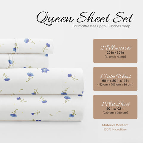 Linen Market double-brushed microfiber queen sheets offer cloud-like softness